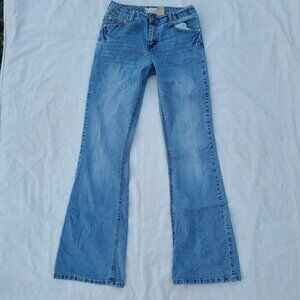 Vanilla Star Light Stretch Blue Wash Flare Jeans - Girls Size 16 Juniors Size 5